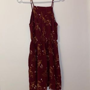 Floral Maroon Dress